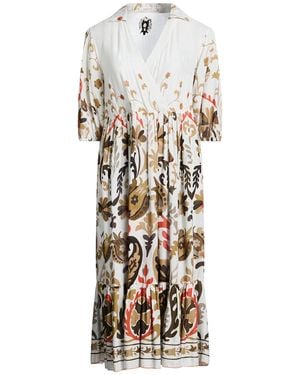 Maliparmi Light Midi Dress Viscose - White