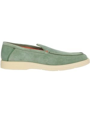 Santoni Loafers Leather - Green
