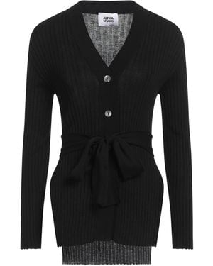 Alpha Studio Strickjacke - Schwarz