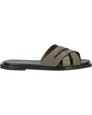 McQueen Military Sandals Calfskin - Green