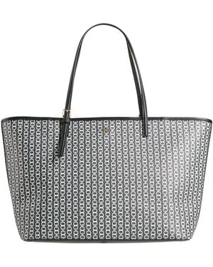 Tory Burch Charcoal Handbag Textile Fibres - Grey