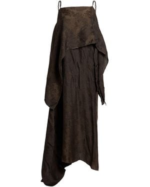Uma Wang Maxi Dress Viscose, Cupro - Black