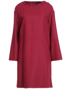 Paule Ka Garnet Mini Dress Viscose, Virgin Wool, Elastane - Red