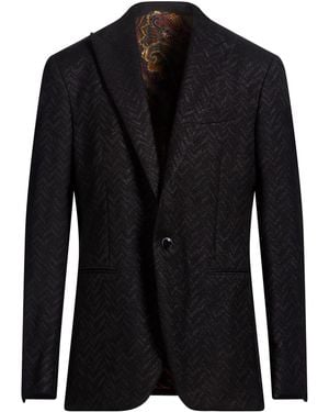 Etro Blazer Virgin Wool, Polyester, Elastane - Black
