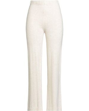 Haveone Cream Trousers Acrylic, Polyamide, Wool, Viscose - White