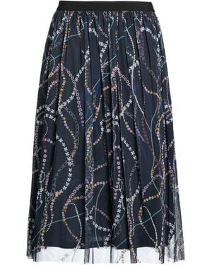 iBlues Midnight Midi Skirt Polyester - Blue