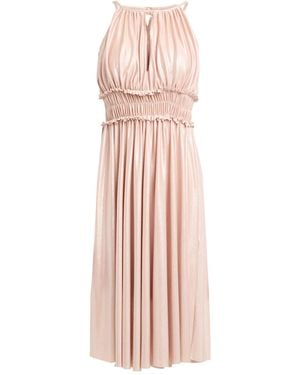 White Wise Midi Dress Polyester, Elastane - Pink