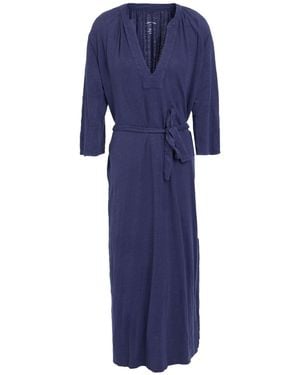 Majestic Filatures Midnight Maxi Dress Linen, Elastane - Blue