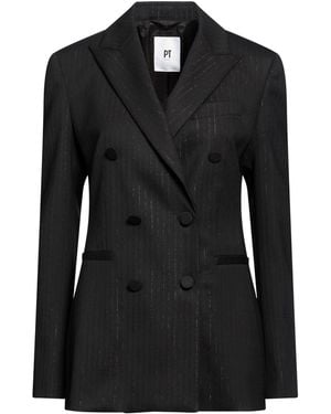 PT Torino Blazer Virgin Wool, Viscose, Polyamide, Elastane - Black
