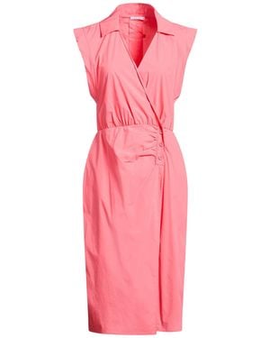 Patrizia Pepe Fuchsia Midi Dress Cotton, Polyamide, Elastane - Pink