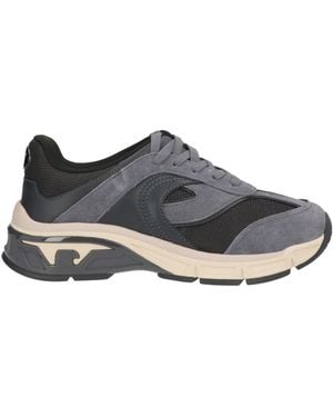 Emporio Armani Charcoal Trainers Polyester, Cow Leather - Grey