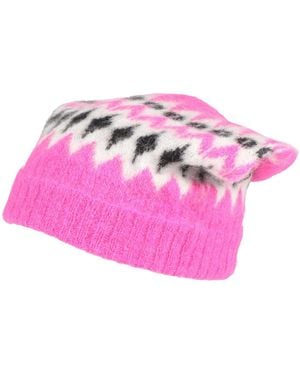 Kangra Fuchsia Hat Alpaca Wool, Polyamide, Wool - Pink