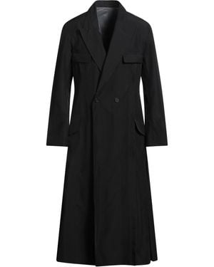 Y-3 Overcoat & Trench Coat - Black