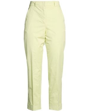 Peserico Easy Lime Trousers Cotton, Elastane - Yellow