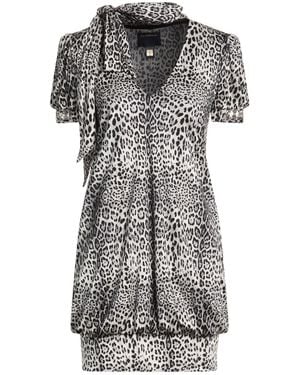 Roberto Cavalli Mini Dress Silk - Gray