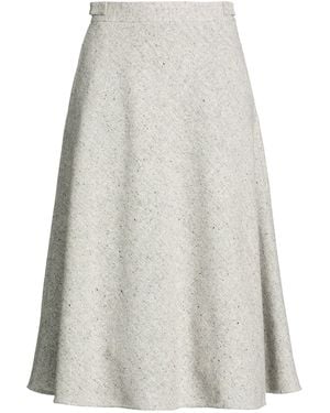 Thom Browne Midi Skirt Wool - White