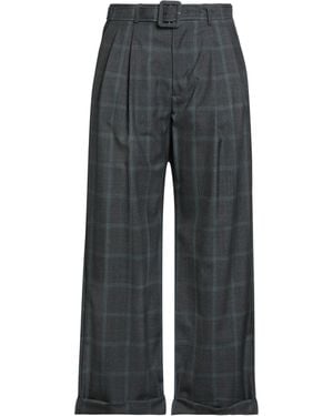 .., merci italia Charcoal Pants Wool - Gray