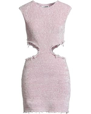 Jil Sander Mini Dress Silk, Cotton - Purple