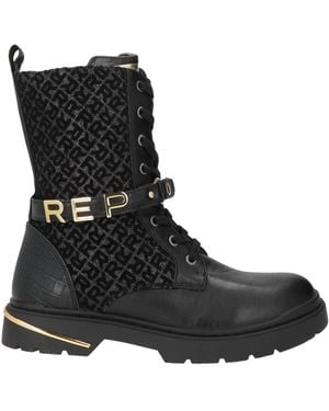 Replay Ankle Boots Textile Fibers - Black
