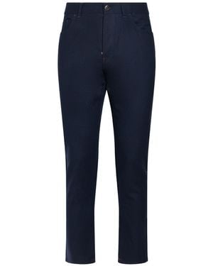 Isaia Midnight Trousers Virgin Wool, Cashmere, Elastane - Blue