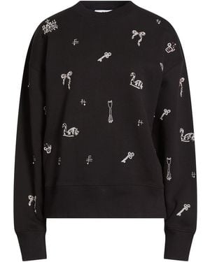 MSGM Sweatshirt Cotton, Glass, Brass, Polyester - Black