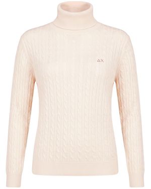 Sun 68 Turtleneck - White