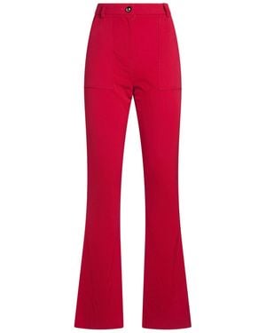 Manila Grace Pants Polyester, Viscose, Elastane - Red