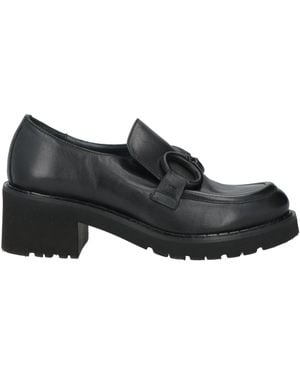 Calpierre Leather Embellished Loafers - Black