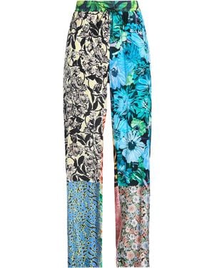 Marine Serre Azure Pants Silk, Acetate, Elastane - Blue