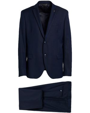 Manuel Ritz Suit Polyester, Viscose, Elastane - Blue
