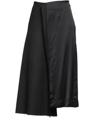 Plan C Midi Skirt Viscose, Recycled Wool, Polyamide - Black