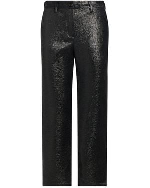 White Sand Pants Cotton, Tencel, Silk, Elastane - Black