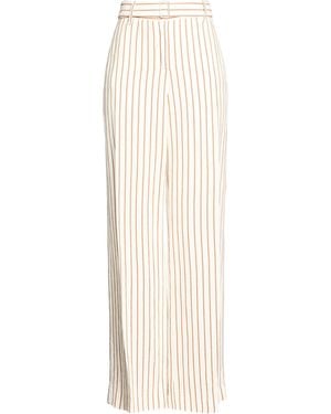 True Royal Camel Pants Viscose, Linen - White