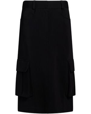 Givenchy Midi Skirt Viscose, Polyamide, Elastane - Black