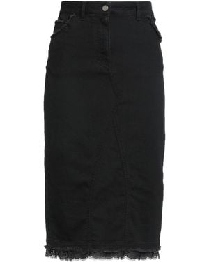Alberta Ferretti Denim Skirt Cotton, Elastane - Black