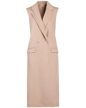 Drumohr Coat Virgin Wool, Cashmere - Natural