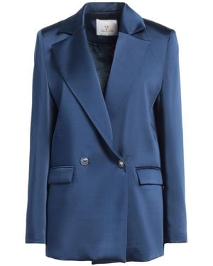 White Wise Blazer Polyester, Elastane - Blue