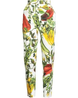 Dolce & Gabbana Trousers Cotton, Elastane - White