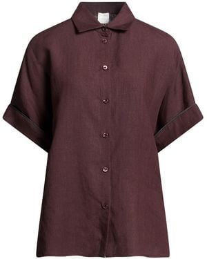 Eleventy Shirt Linen - Purple