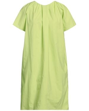 Rose' A Pois Lime Mini Dress Cotton - Green