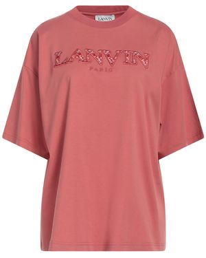 Lanvin Antique Rose T-Shirt Cotton, Polyester - Red