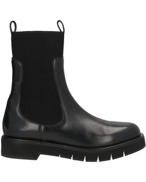 Ferragamo Ankle Boots Leather, Textile Fibers - Black