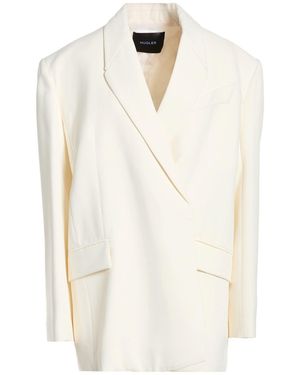 Mugler Blazer Viscose, Virgin Wool - White