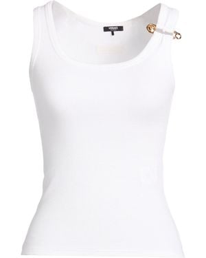 Versace Tank Top Cotton, Elastane - White