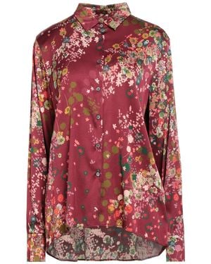 Robert Friedman Burgundy Shirt Viscose, Elastane - Red
