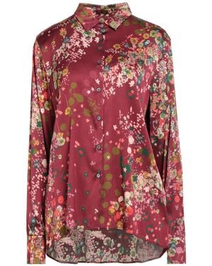 Robert Friedman Burgundy Shirt Viscose, Elastane - Red