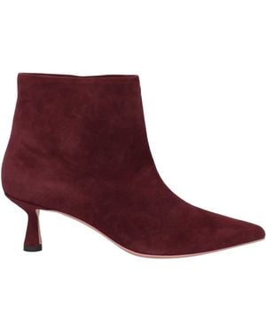 Aldo Castagna Burgundy Ankle Boots Leather - Purple