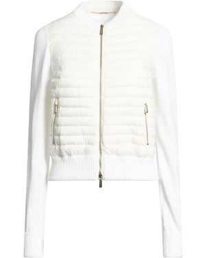 Moorer Cardigan Polyamide, Polyurethane, Cotton - White