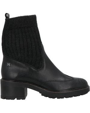 Callaghan Charcoal Ankle Boots Leather, Textile Fibres - Black