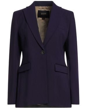 SEVENTY VENEZIA Blazer Polyester, Virgin Wool, Elastane - Blue